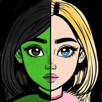 realistic girl split