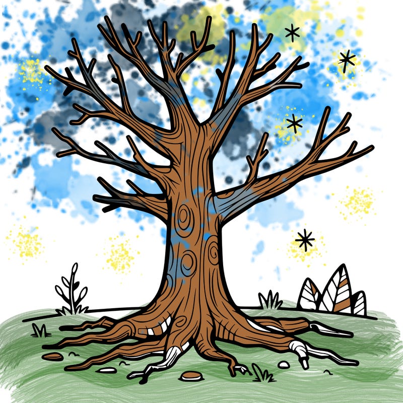 tree trunk without leaves