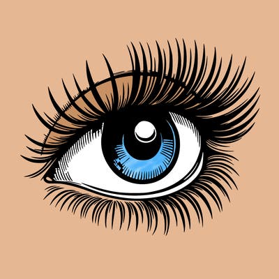 realistic eye long eylashes