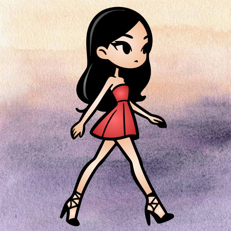 super model on runway