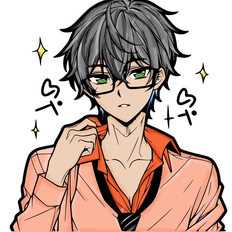 anime hot boy with glasses