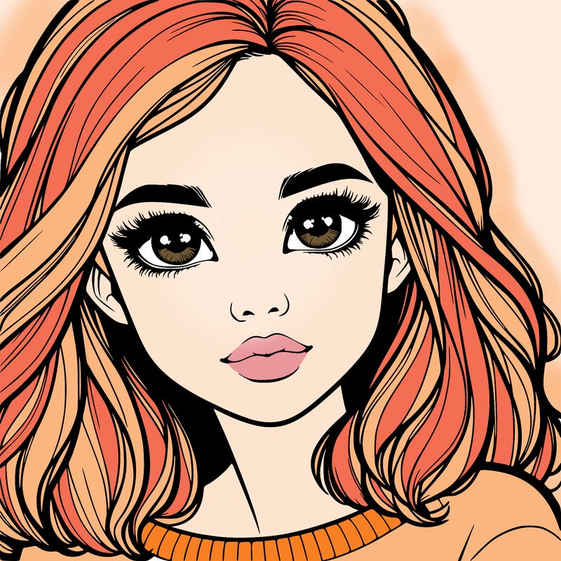 realistic girl whith cute eyes