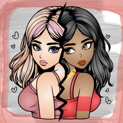 realistic girl split