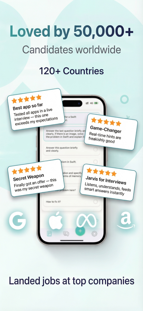 Interview AI Copilot: IT Buddy - User reviews and major tech company logos showcasing the success of Interview AI Copilot