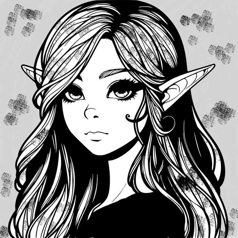 elf girl realistic dark fantasy