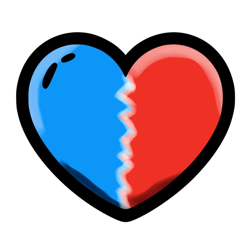 a blank heart