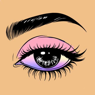 eye closed realistic