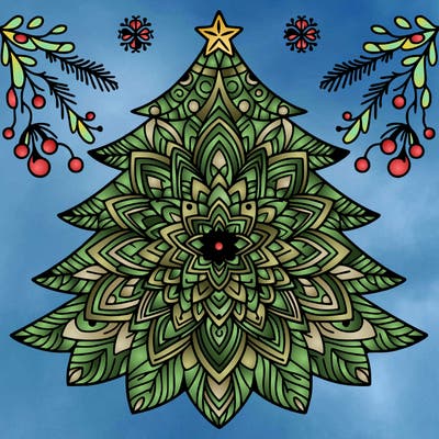 mandala sapin de noel