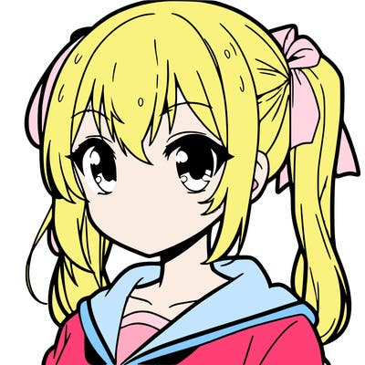 anime girl. with blue eyes