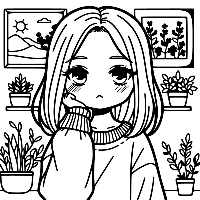 girl with aesthetic background