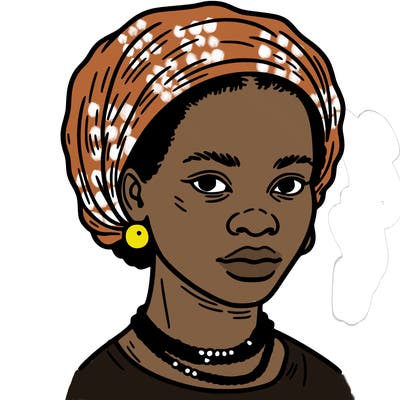 portrait of an enslaved african woman