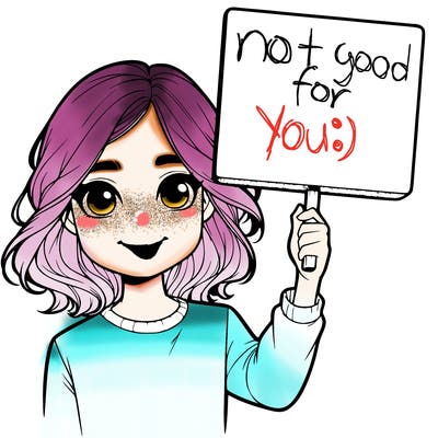 realistic girl holding up a sign