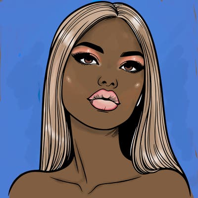 realistic woman with full lips