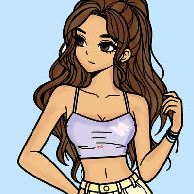 girl in crop top