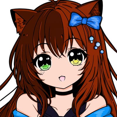 anime girl with cat ears