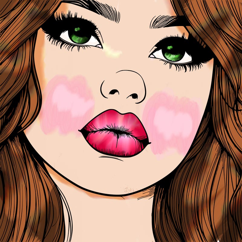 really realistic girl with lips