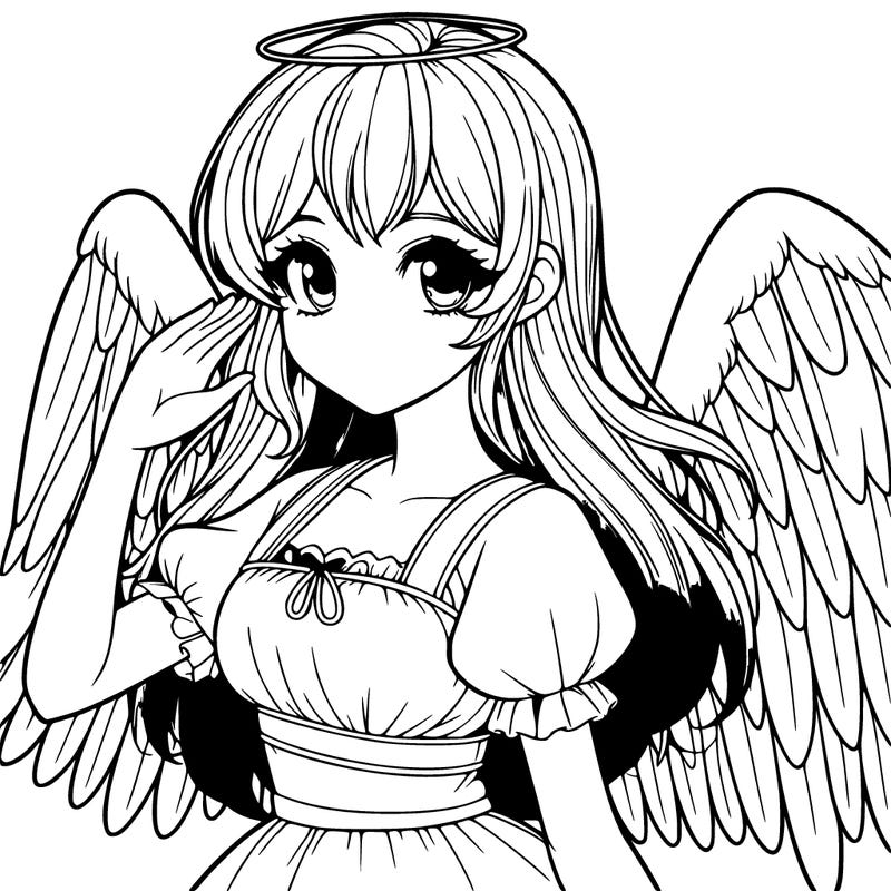 angle girl realistic