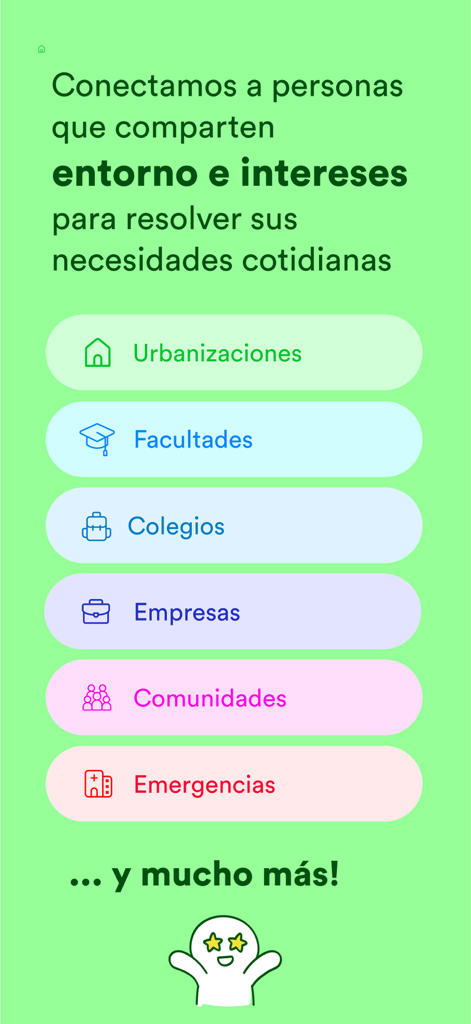Nidit - Nidit app screen showing community group categories like neighborhoods universities schools and businesses for local collaboration.