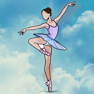 realistic person doing ballet