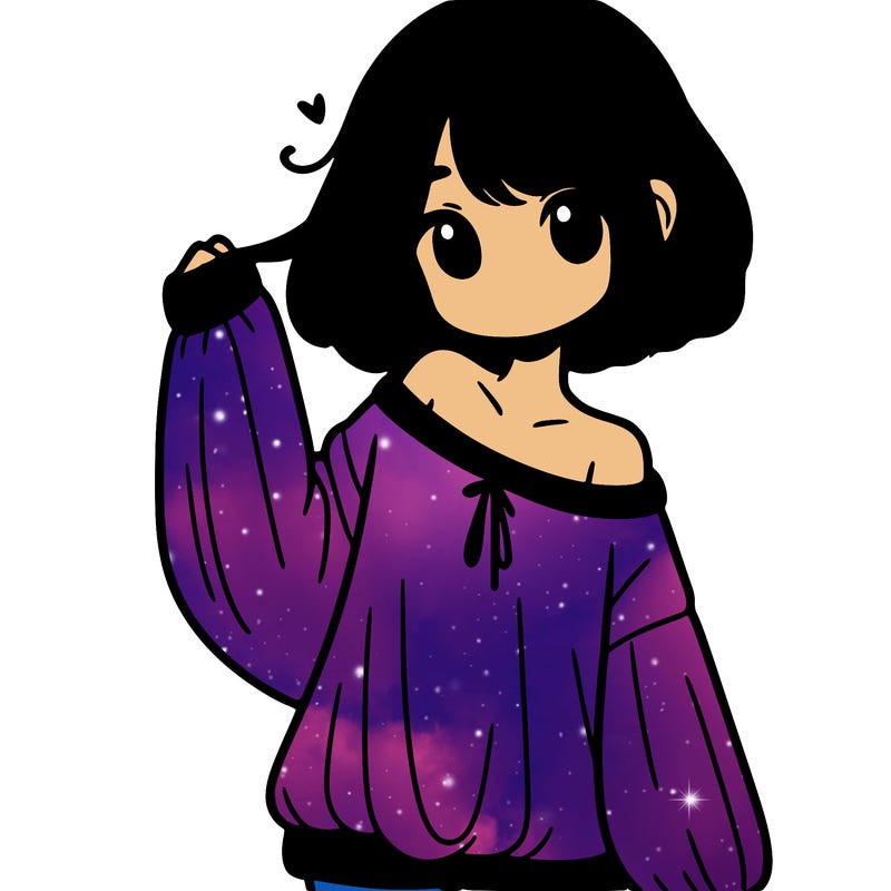 girl in baggy sweater hanging off her shoulder