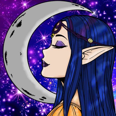 a realistic moon elf