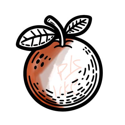 orange fruit out line