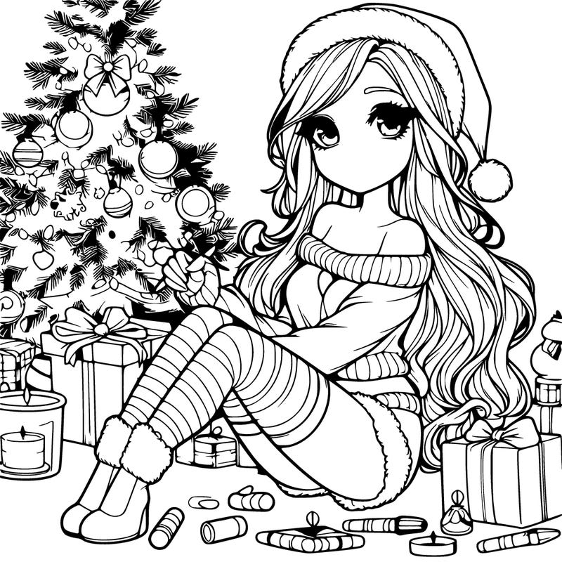 realistic girl christmas