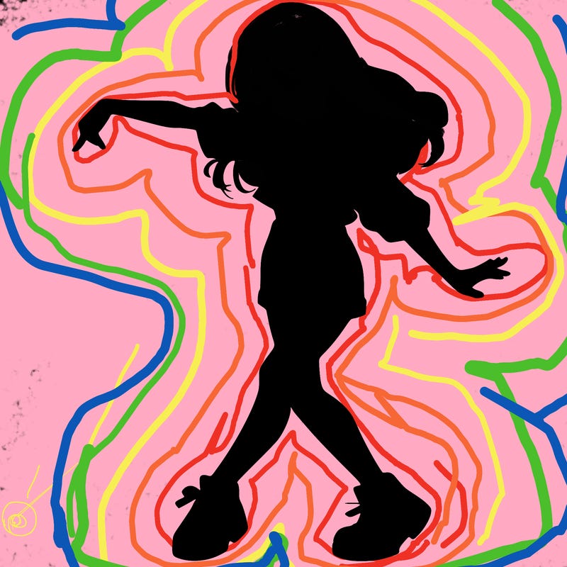 realistic girl danceing