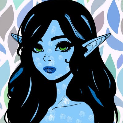 elf girl realistic dark fantasy