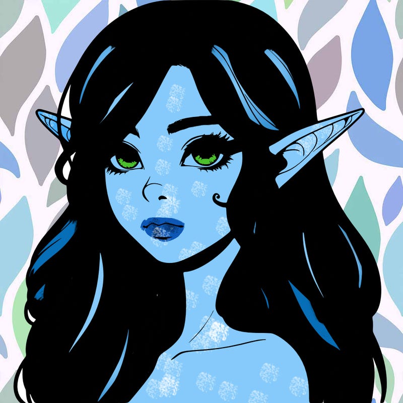 elf girl realistic dark fantasy