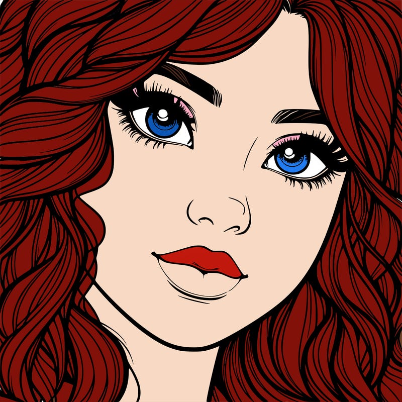 beautiful realistic girl close up to the camera with wavy hair,