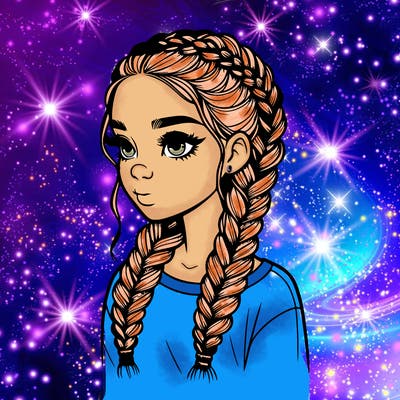 realistic girl with braids