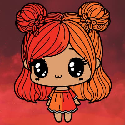 cute hair style on a cute doll that is detail