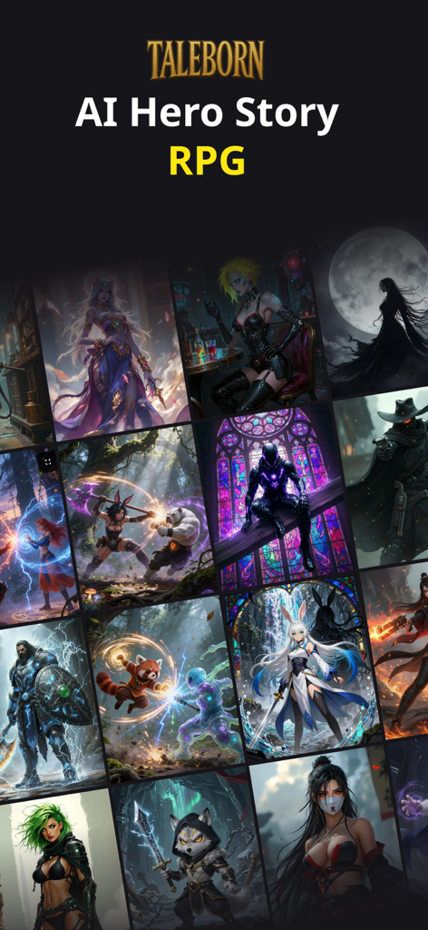 Taleborn: AI Hero Story RPG - Games App | MWM