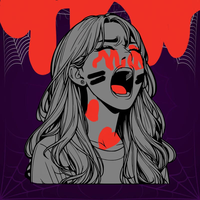 screaming realistic, girl