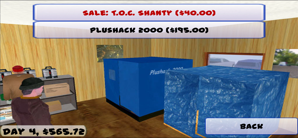 Ice Fishing Derby Premium - 아이스 피싱 더비의 미끼 가게 인터페이스, 아이스 피싱 쉼터와 텐트 판매 중