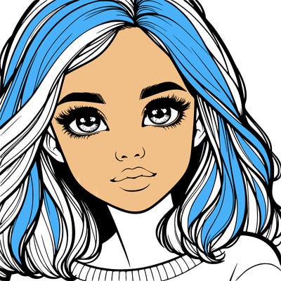 realistic girl whith cute eyes