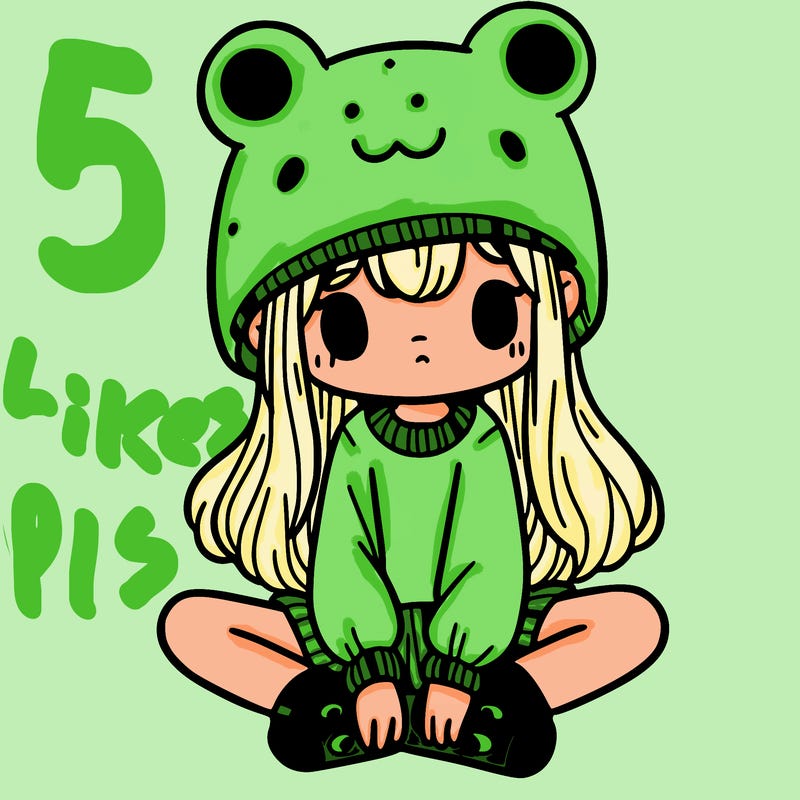 a girl wearing a frog hat and some frog socks
