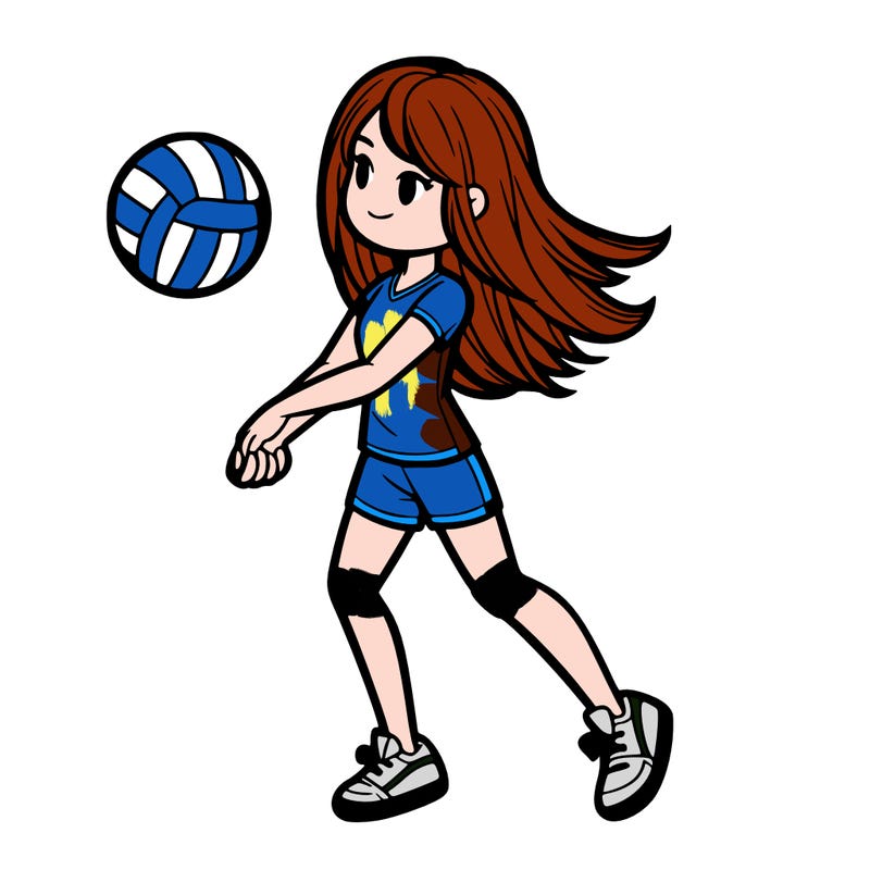 volleyball girl realistic
