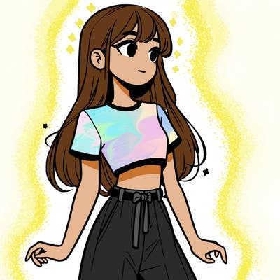 girl in a cute crop top