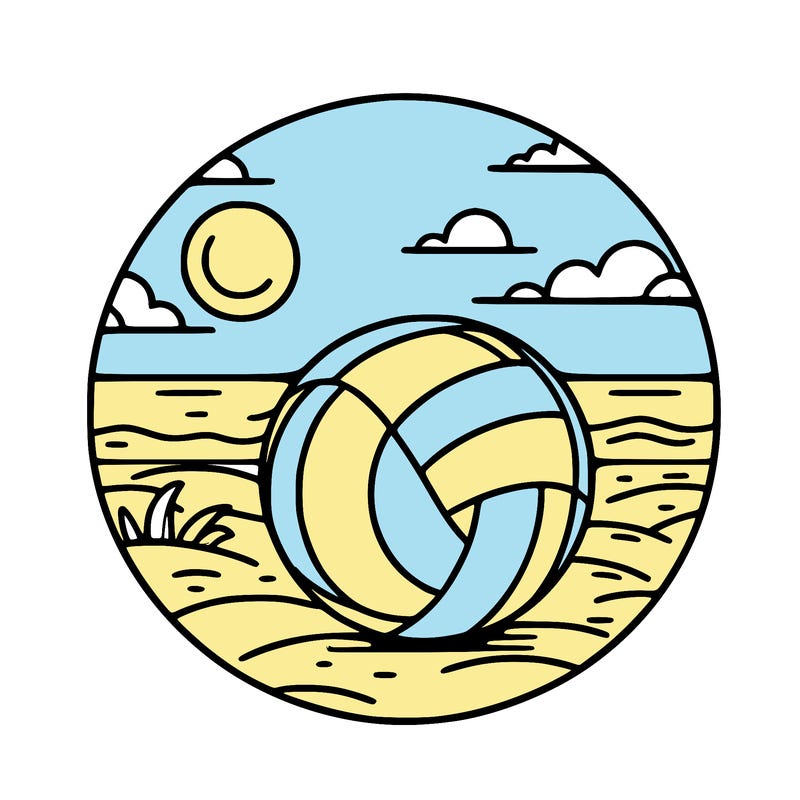 volleyball on a beach
