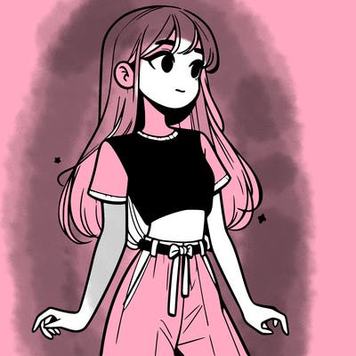 girl in a cute crop top