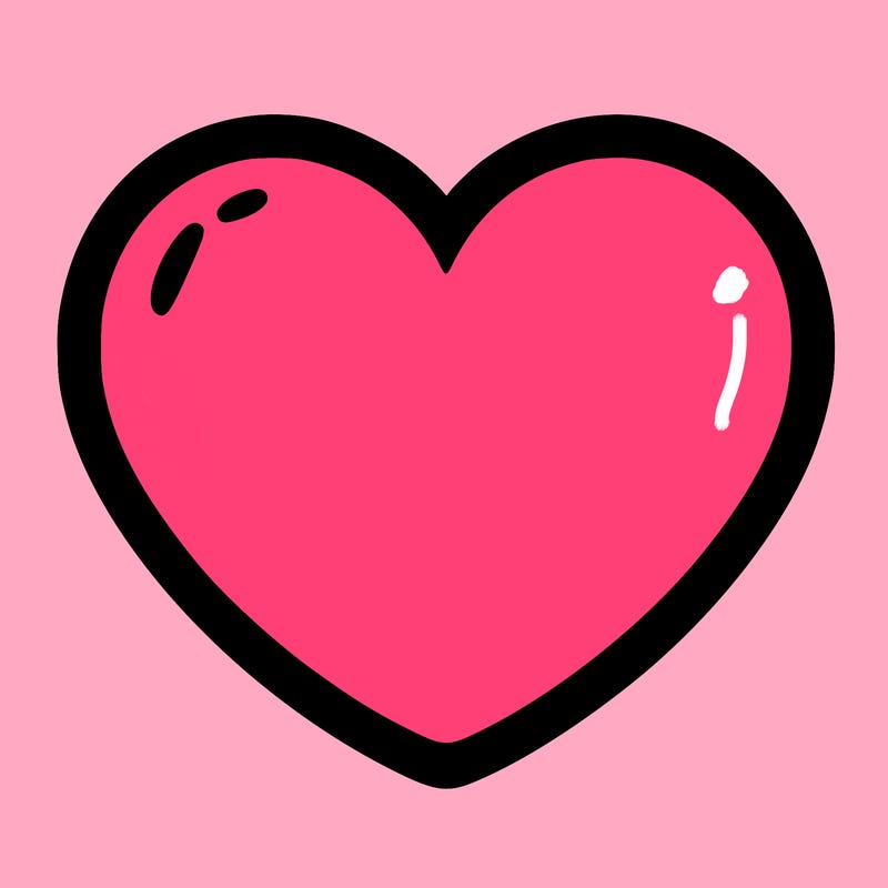 a blank heart
