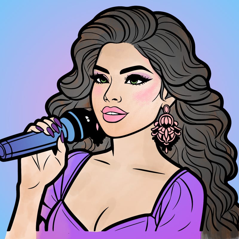 beautiful latina singer