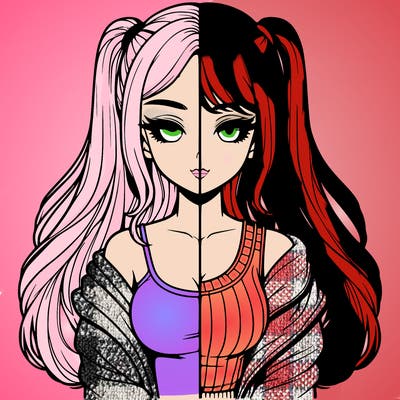 realistic girl split