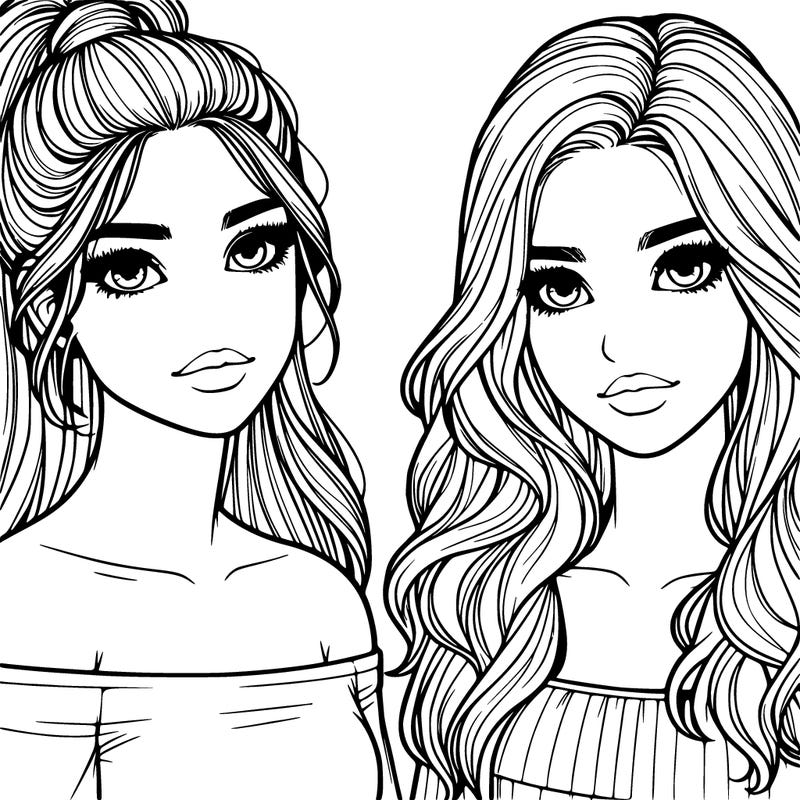 two beautiful and realistic girls