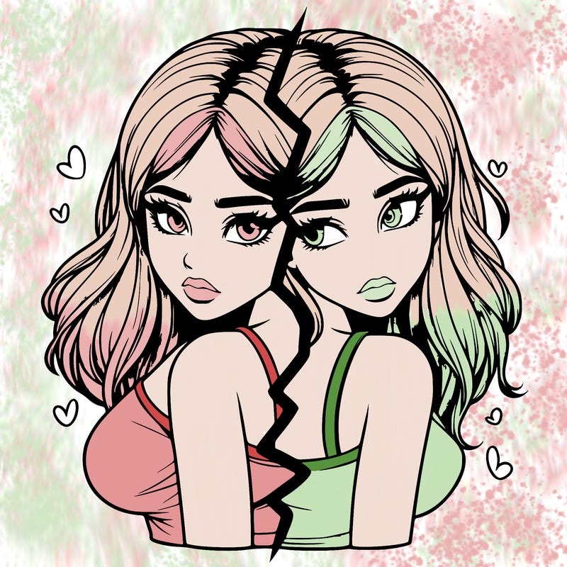 realistic girl split