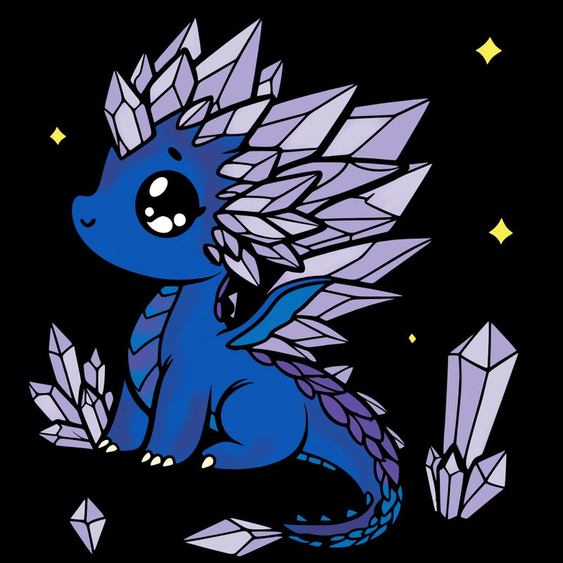 little cute crystal dragon