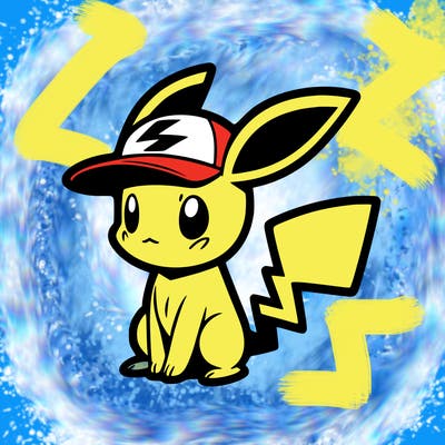 pikachu wearing ash’s hat