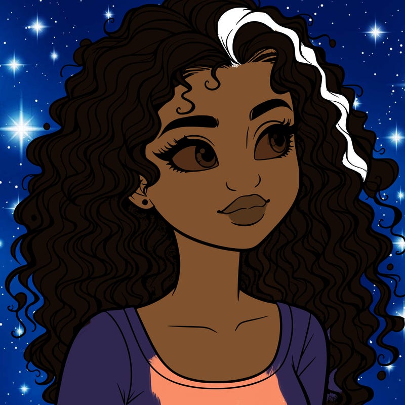 realistic girl with curly hair